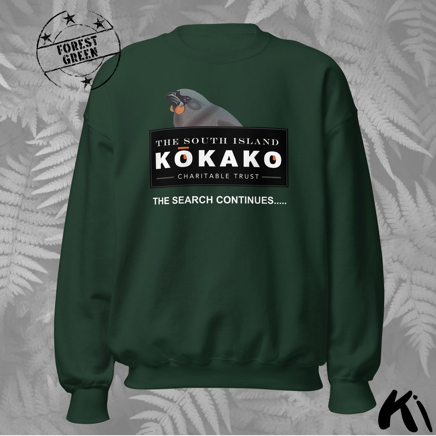 SOUTH ISLAND KŌKAKO Charitable Trust Sweatshirt - Official Fundraiser, Dark Colours