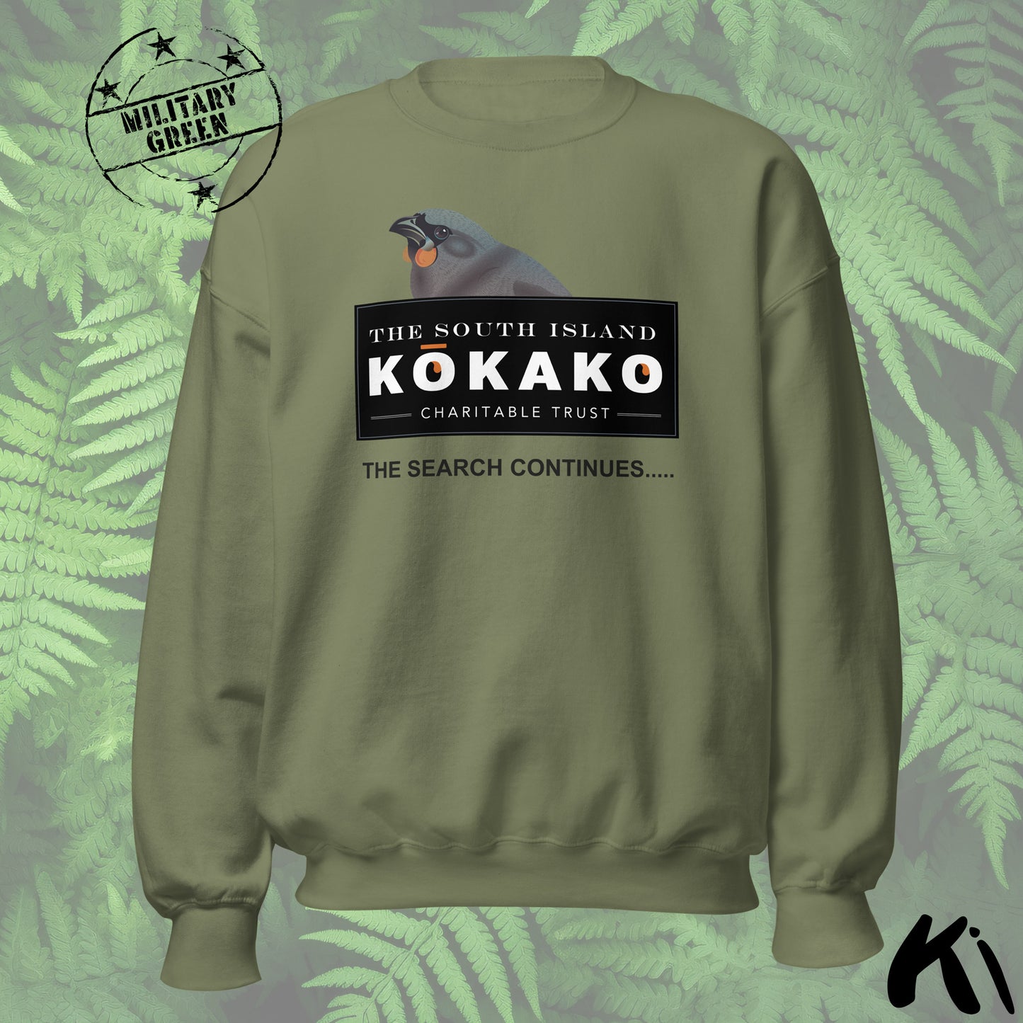 SOUTH ISLAND KŌKAKO Charitable Trust Sweatshirt - Official Fundraiser, Lighter Colours
