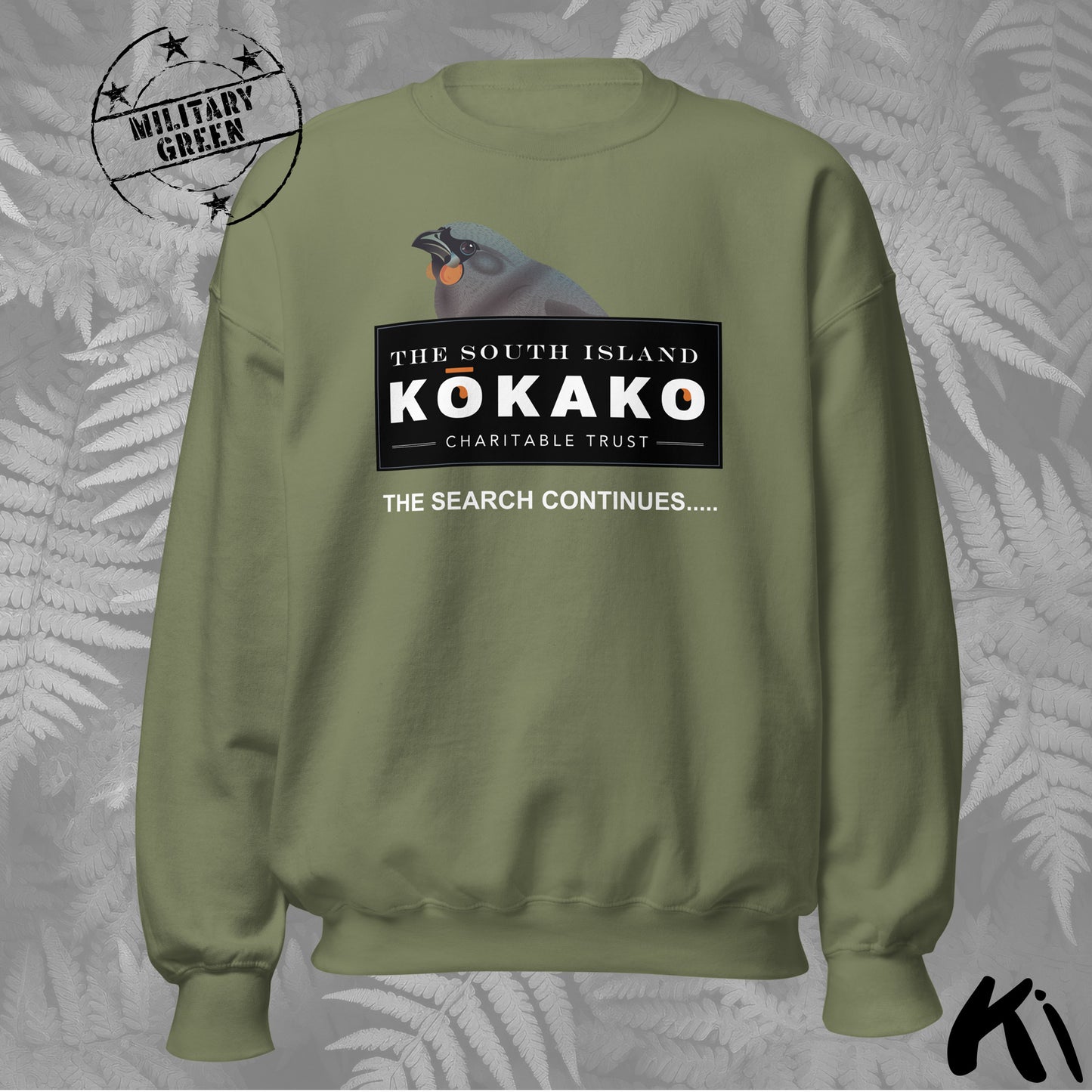 SOUTH ISLAND KŌKAKO Charitable Trust Sweatshirt - Official Fundraiser, Dark Colours