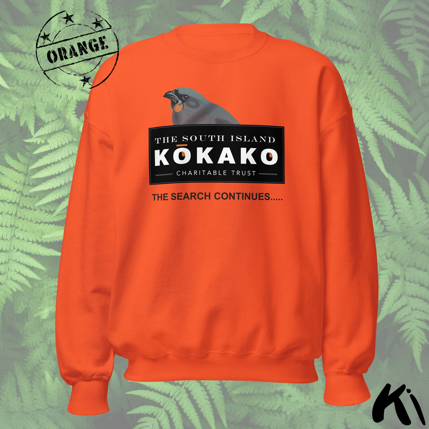 SOUTH ISLAND KŌKAKO Charitable Trust Sweatshirt - Official Fundraiser, Lighter Colours