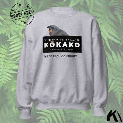 SOUTH ISLAND KŌKAKO Charitable Trust Sweatshirt - Official Fundraiser, Lighter Colours