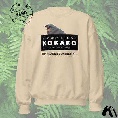 SOUTH ISLAND KŌKAKO Charitable Trust Sweatshirt - Official Fundraiser, Lighter Colours