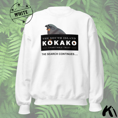 SOUTH ISLAND KŌKAKO Charitable Trust Sweatshirt - Official Fundraiser, Lighter Colours