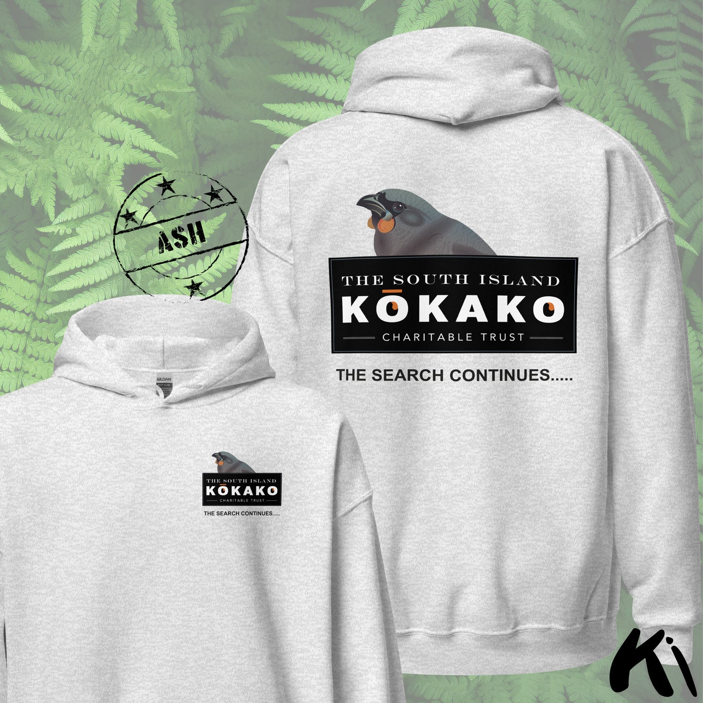 SOUTH ISLAND KŌKAKO Charitable Trust Unisex Hoodie FRONT & BACK Print