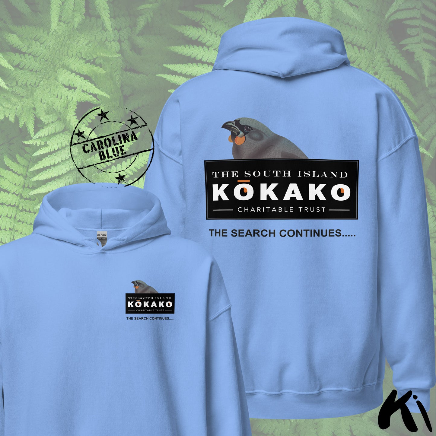 SOUTH ISLAND KŌKAKO Charitable Trust Unisex Hoodie FRONT & BACK Print