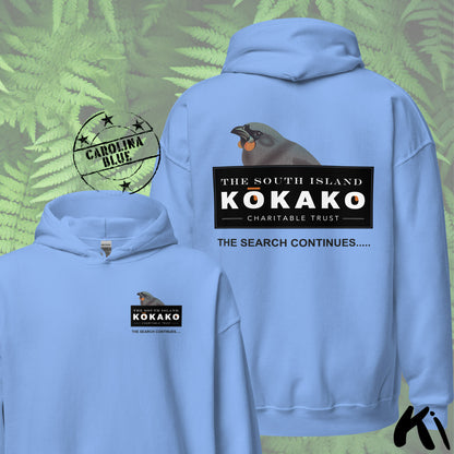 SOUTH ISLAND KŌKAKO Charitable Trust Unisex Hoodie FRONT & BACK Print