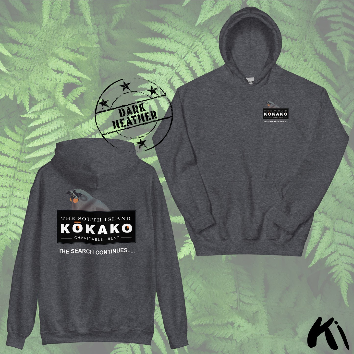 SOUTH ISLAND KŌKAKO Charitable Trust Unisex Hoodie FRONT & BACK Print