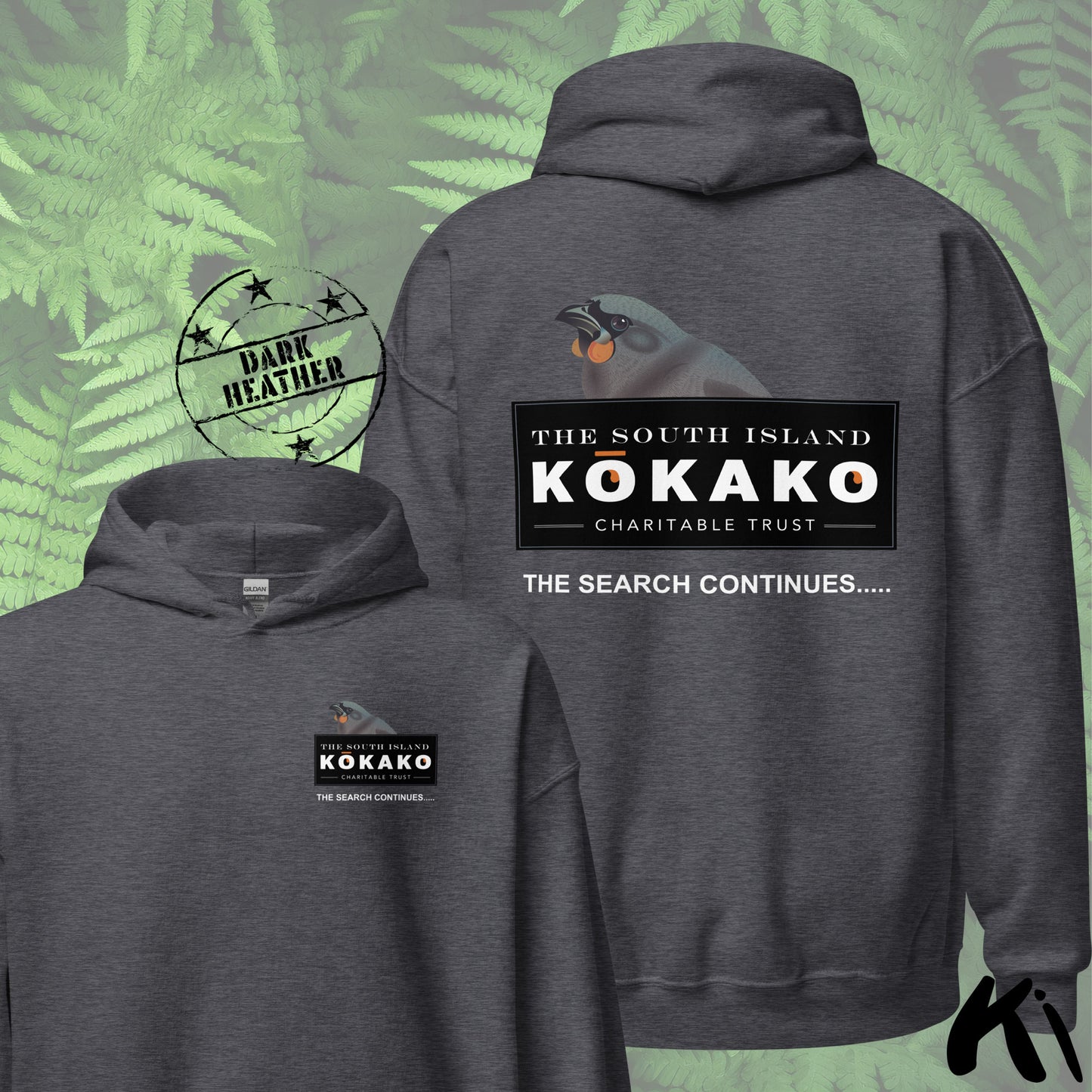 SOUTH ISLAND KŌKAKO Charitable Trust Unisex Hoodie FRONT & BACK Print