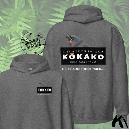 SOUTH ISLAND KŌKAKO Charitable Trust Unisex Hoodie FRONT & BACK Print