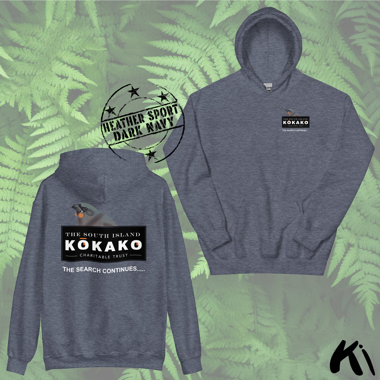 SOUTH ISLAND KŌKAKO Charitable Trust Unisex Hoodie FRONT & BACK Print