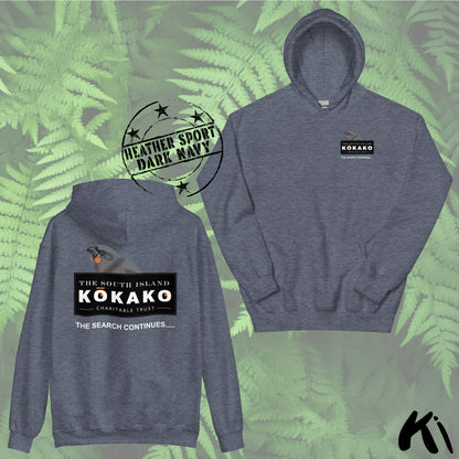 SOUTH ISLAND KŌKAKO Charitable Trust Unisex Hoodie FRONT & BACK Print