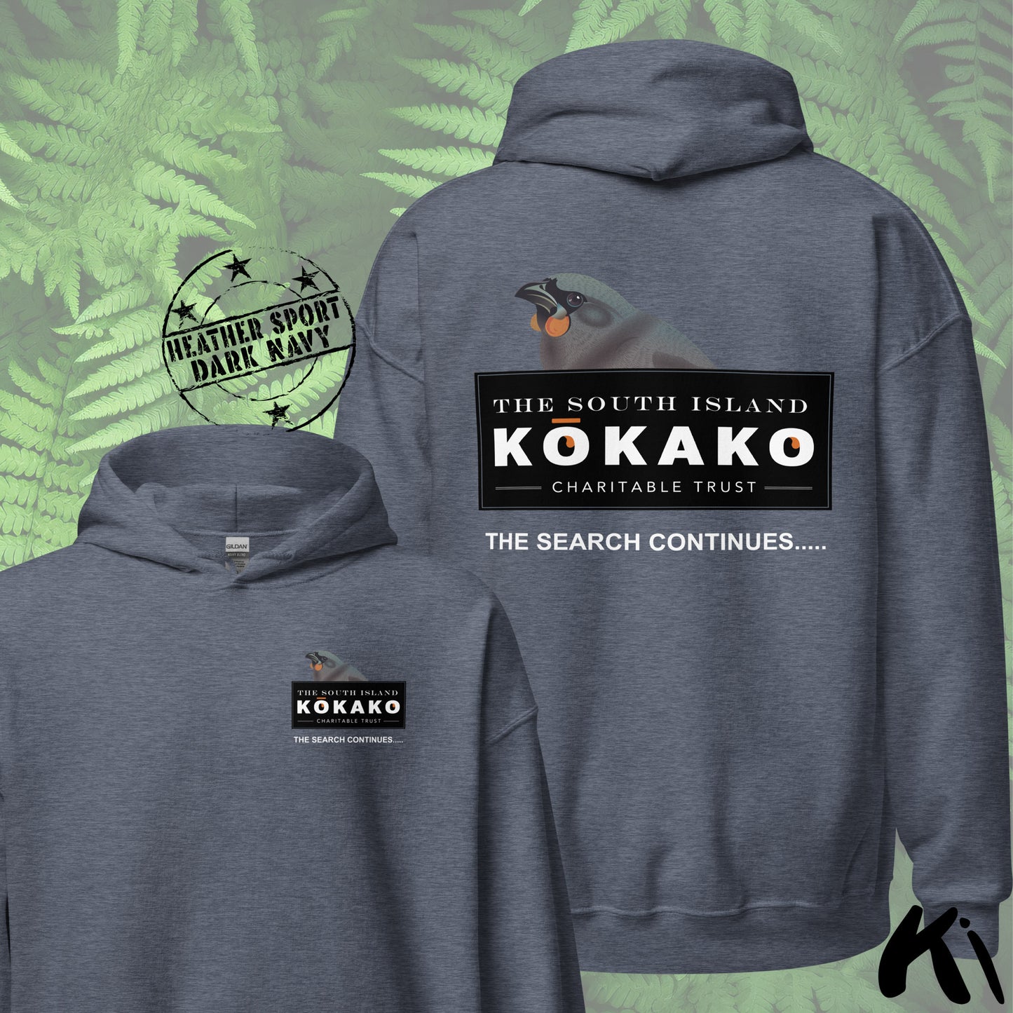 SOUTH ISLAND KŌKAKO Charitable Trust Unisex Hoodie FRONT & BACK Print
