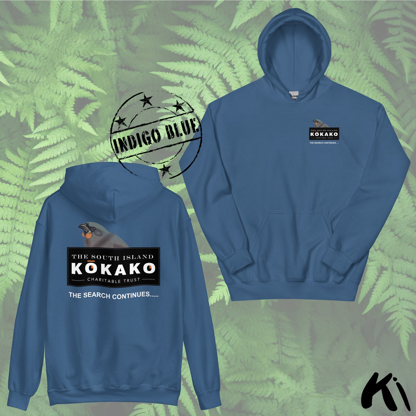 SOUTH ISLAND KŌKAKO Charitable Trust Unisex Hoodie FRONT & BACK Print