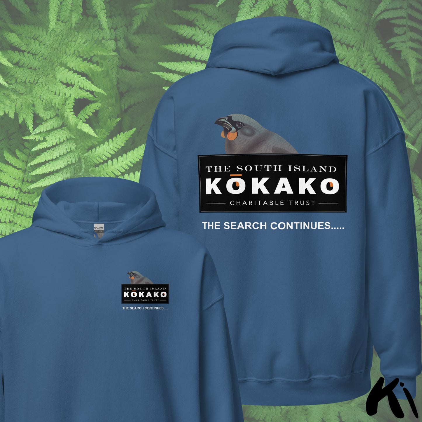 SOUTH ISLAND KŌKAKO Charitable Trust Unisex Hoodie FRONT & BACK Print