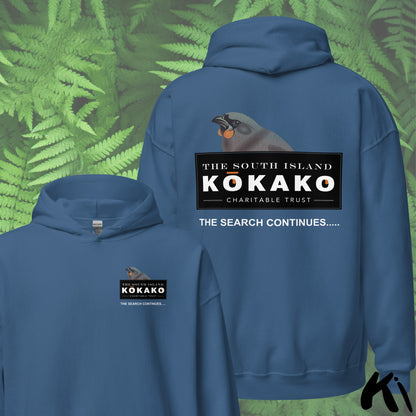 SOUTH ISLAND KŌKAKO Charitable Trust Unisex Hoodie FRONT & BACK Print