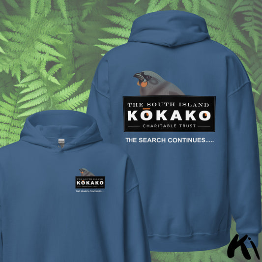 SOUTH ISLAND KŌKAKO Charitable Trust Unisex Hoodie FRONT & BACK Print
