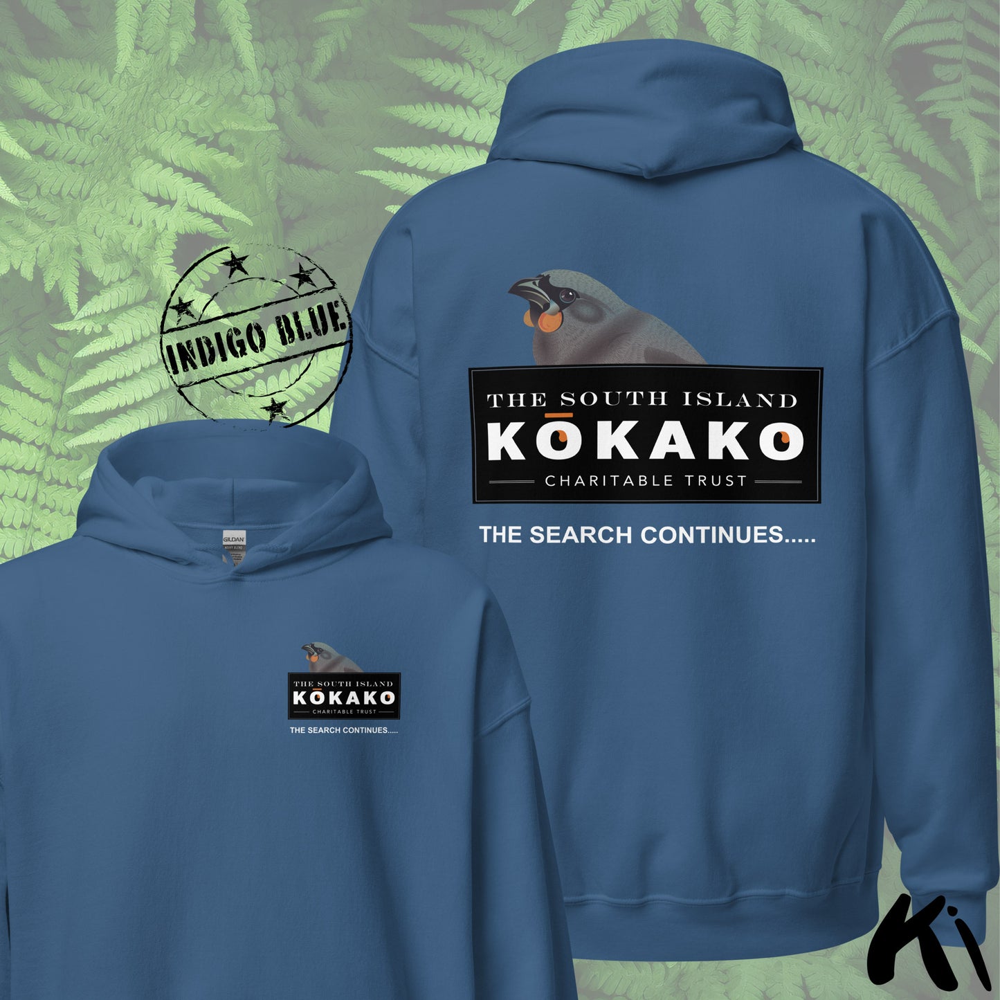 SOUTH ISLAND KŌKAKO Charitable Trust Unisex Hoodie FRONT & BACK Print