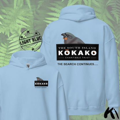 SOUTH ISLAND KŌKAKO Charitable Trust Unisex Hoodie FRONT & BACK Print