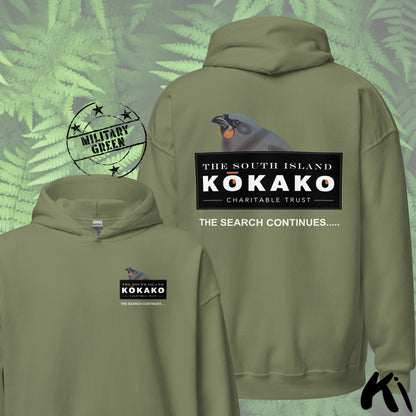 SOUTH ISLAND KŌKAKO Charitable Trust Unisex Hoodie FRONT & BACK Print