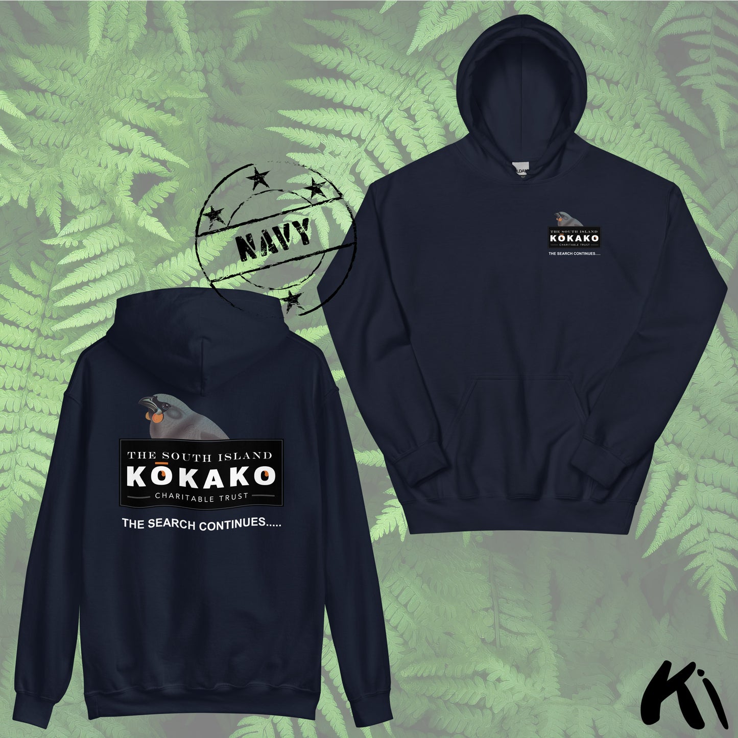 SOUTH ISLAND KŌKAKO Charitable Trust Unisex Hoodie FRONT & BACK Print