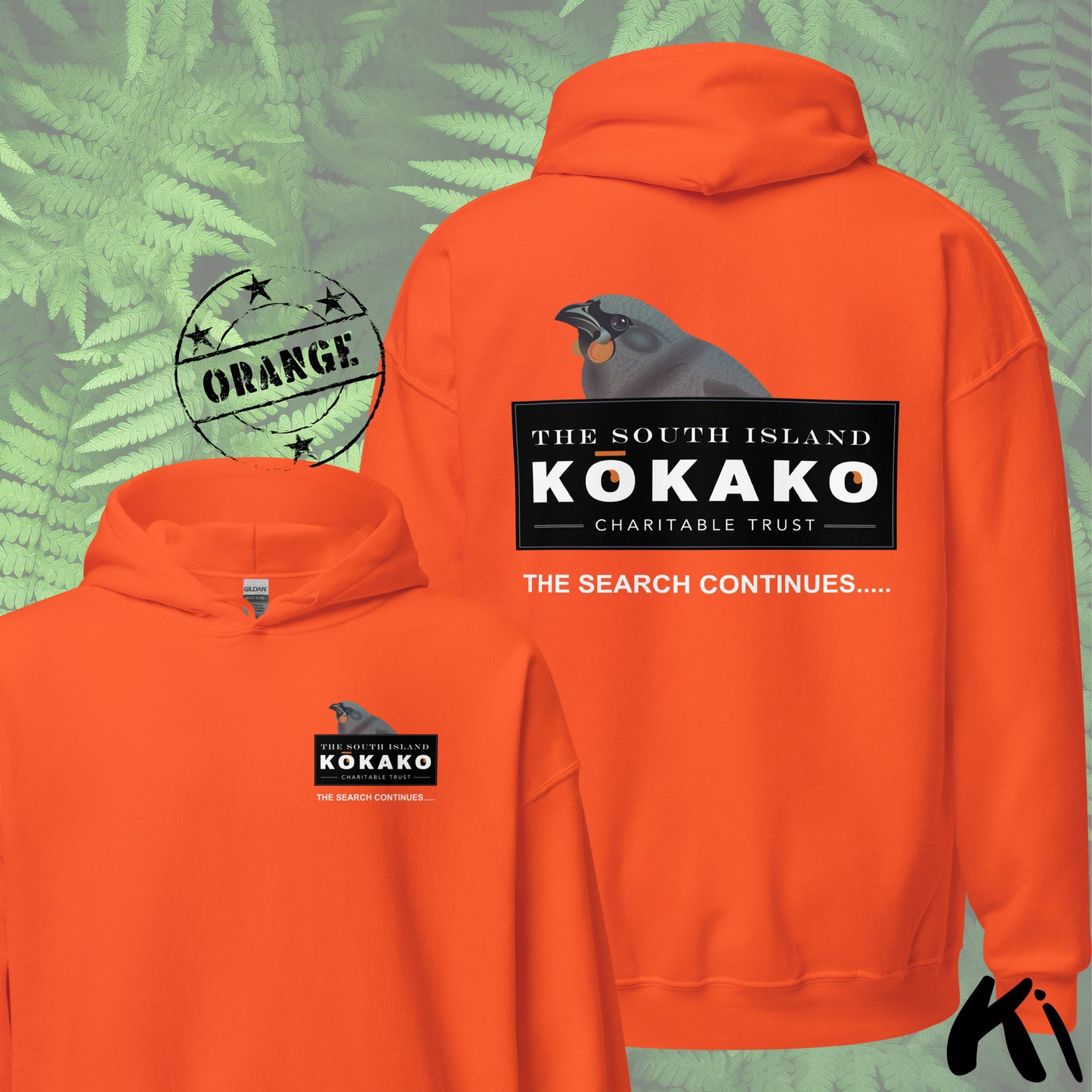 SOUTH ISLAND KŌKAKO Charitable Trust Unisex Hoodie FRONT & BACK Print
