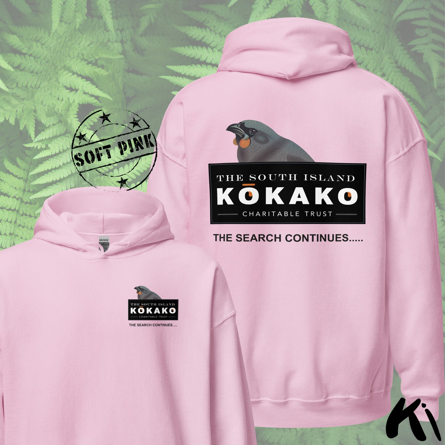 SOUTH ISLAND KŌKAKO Charitable Trust Unisex Hoodie FRONT & BACK Print