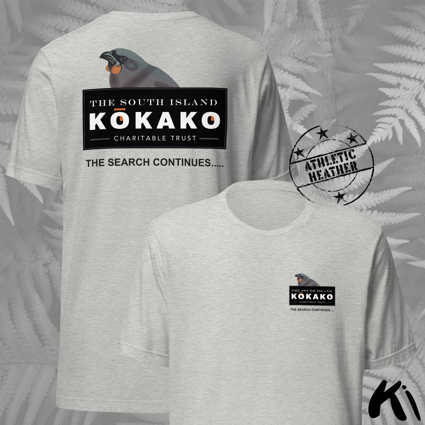 SOUTH ISLAND KŌKAKO Charitable Trust Official Fundraising FRONT and BACK Print Shirt - Light Colours