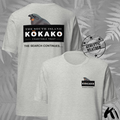 SOUTH ISLAND KŌKAKO Charitable Trust Official Fundraising FRONT and BACK Print Shirt - Light Colours