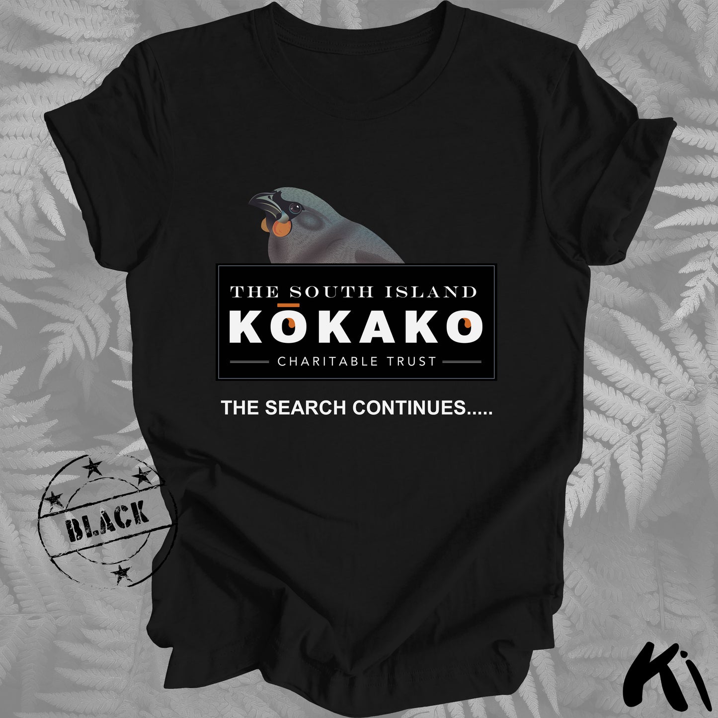 SOUTH ISLAND KŌKAKO Charitable Trust Official Fundraising Shirt - Dark Colours