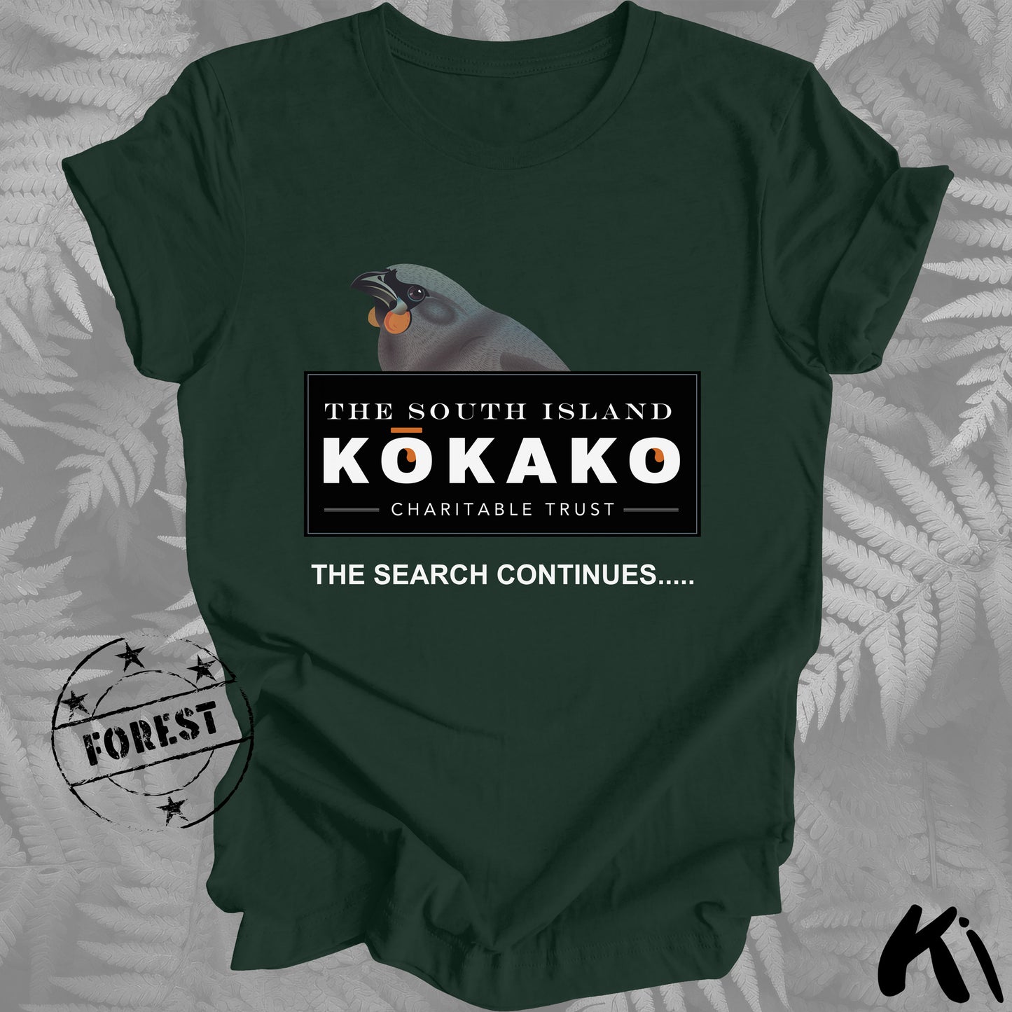 SOUTH ISLAND KŌKAKO Charitable Trust Official Fundraising Shirt - Dark Colours