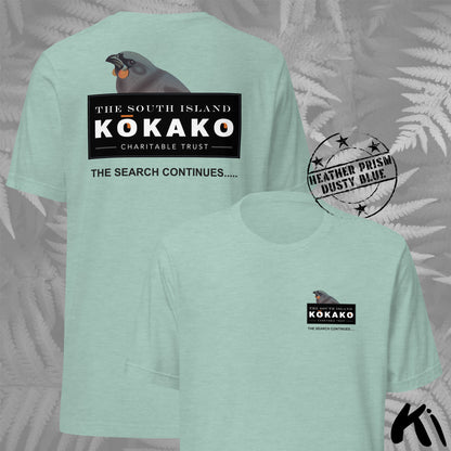 SOUTH ISLAND KŌKAKO Charitable Trust Official Fundraising FRONT and BACK Print Shirt - Light Colours