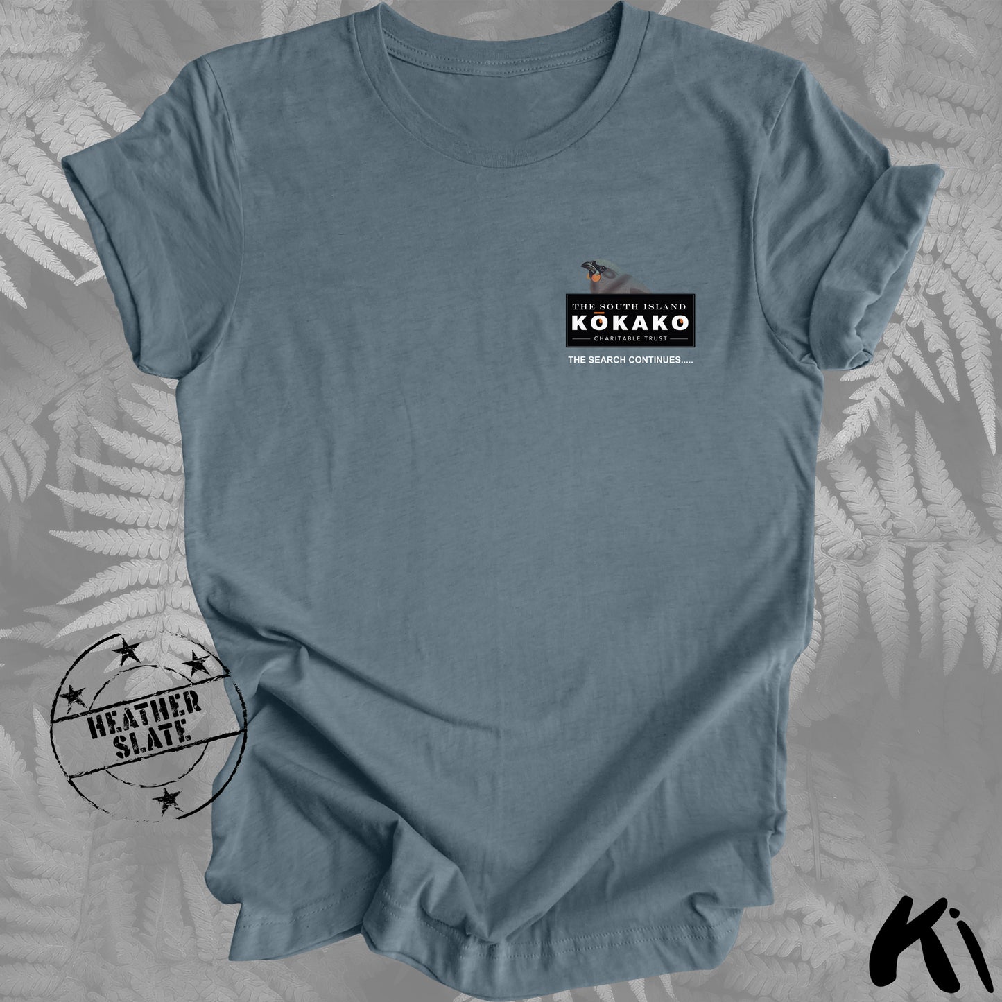 SOUTH ISLAND KŌKAKO Charitable Trust Official Fundraising Shirt - Minimalist, Dark Colours