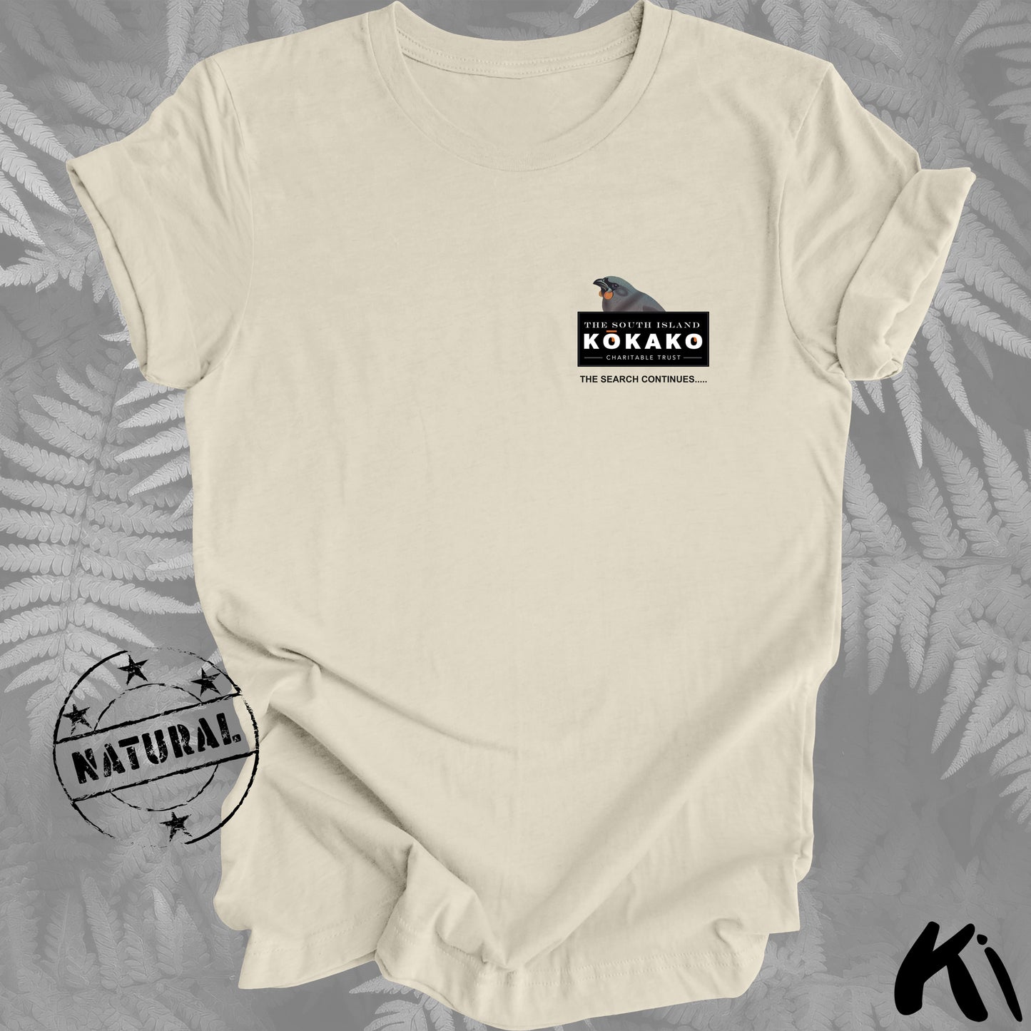 SOUTH ISLAND KŌKAKO Charitable Trust Official Fundraising Shirt - Minimalist, Light Colours