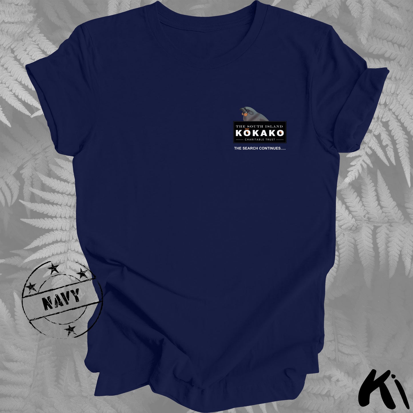 SOUTH ISLAND KŌKAKO Charitable Trust Official Fundraising Shirt - Minimalist, Dark Colours