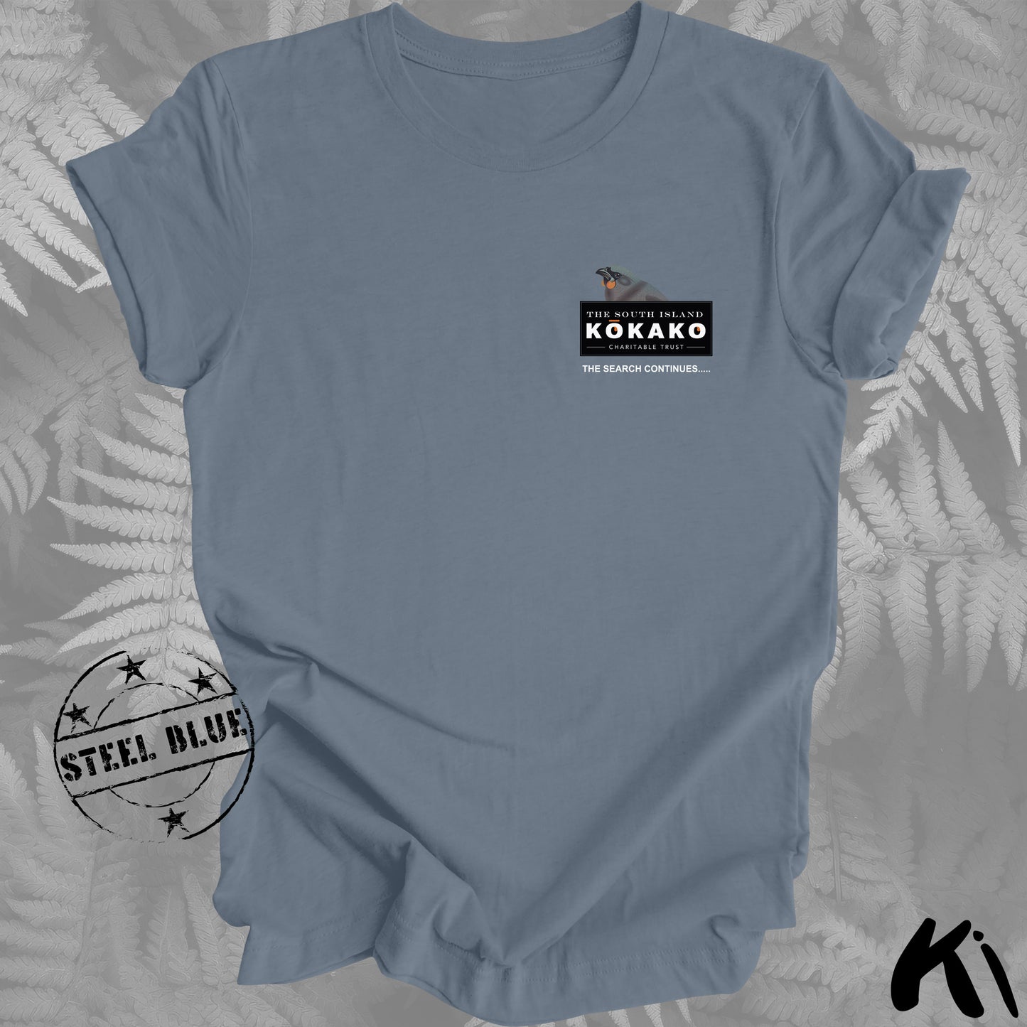 SOUTH ISLAND KŌKAKO Charitable Trust Official Fundraising Shirt - Minimalist, Dark Colours