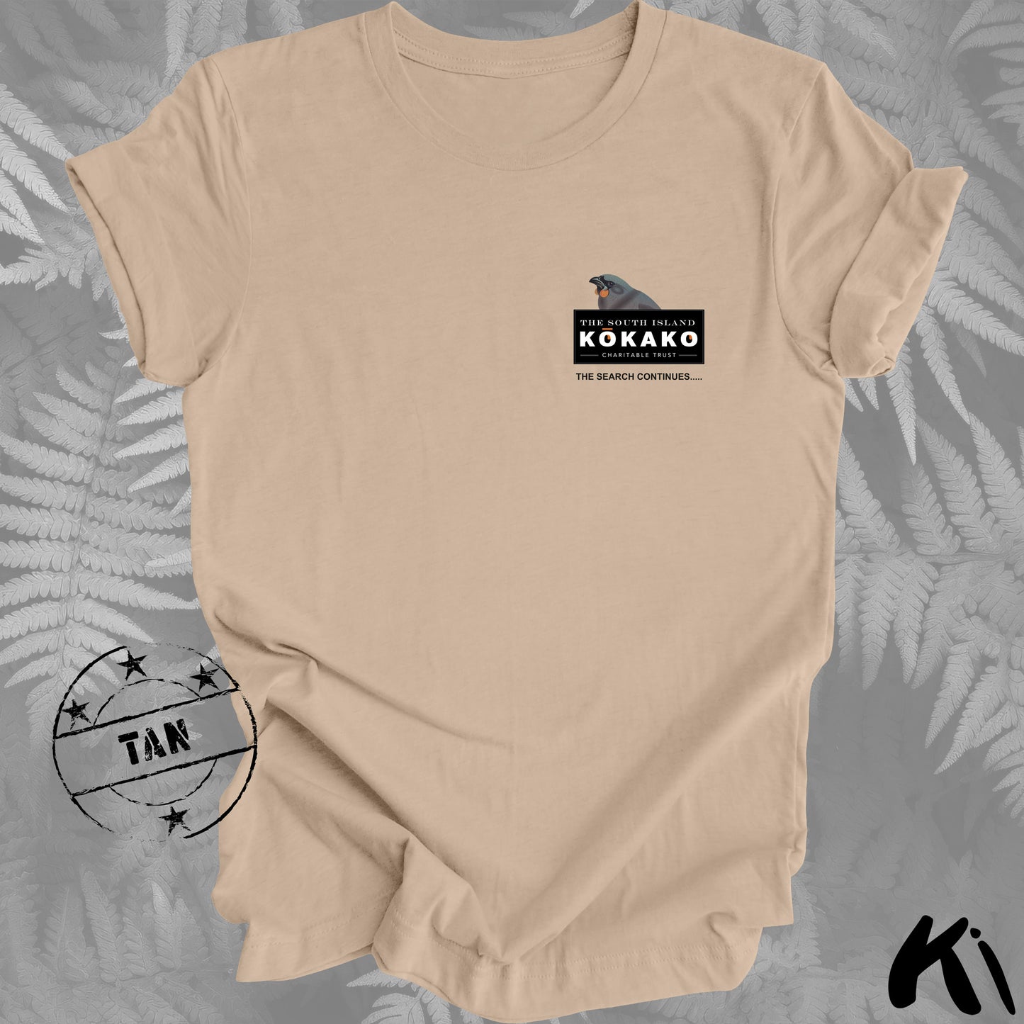 SOUTH ISLAND KŌKAKO Charitable Trust Official Fundraising Shirt - Minimalist, Light Colours