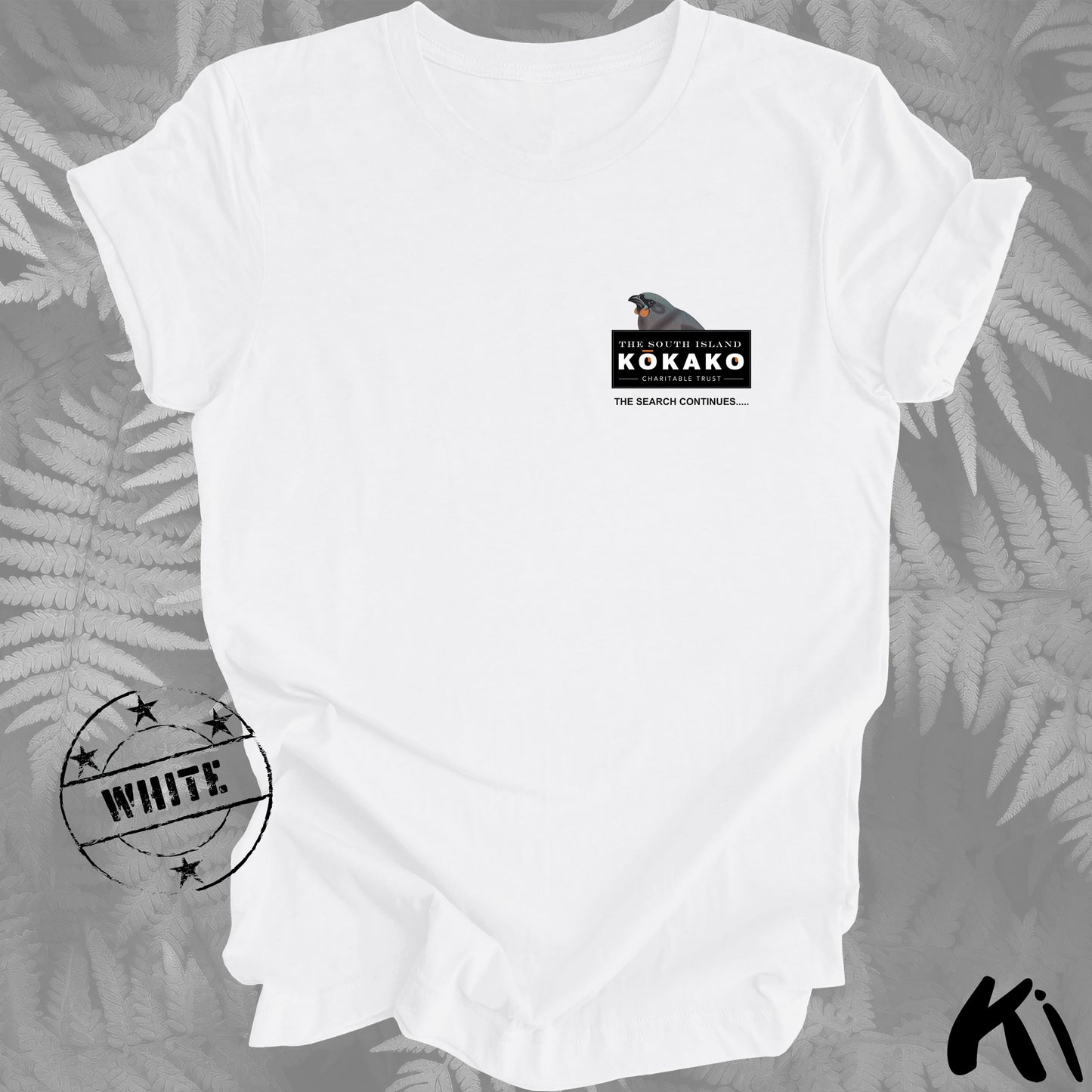 SOUTH ISLAND KŌKAKO Charitable Trust Official Fundraising Shirt - Minimalist, Light Colours