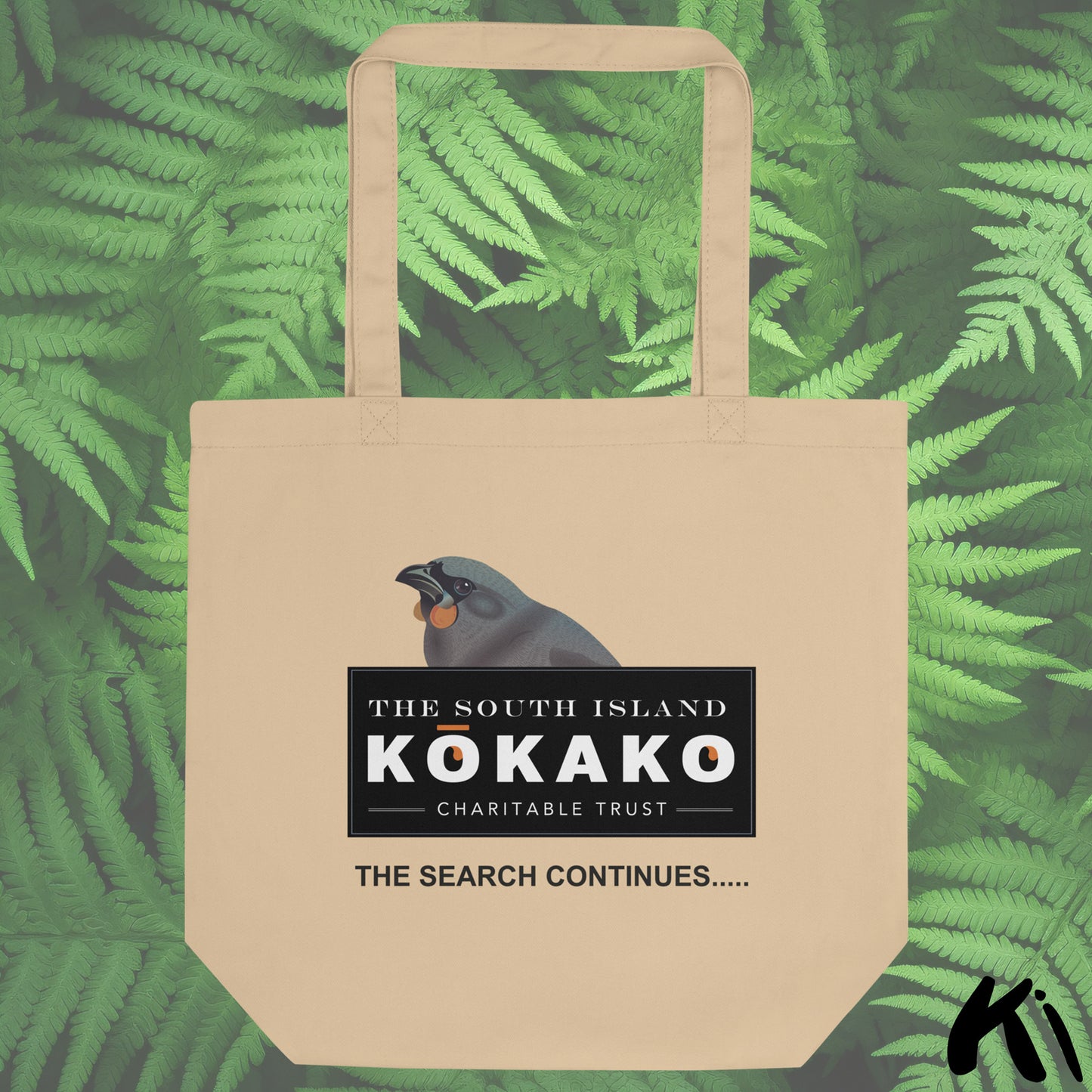 SOUTH ISLAND KŌKAKO Charitable Trust Organic Tote Bag - Double Print