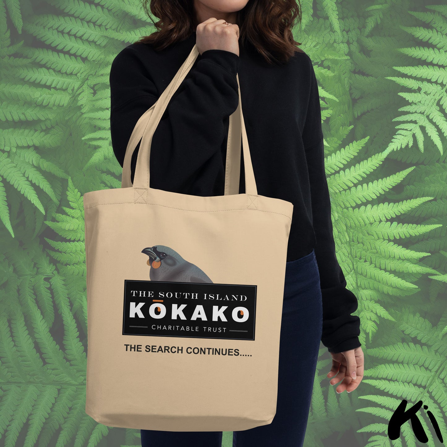 SOUTH ISLAND KŌKAKO Charitable Trust Organic Tote Bag - Double Print