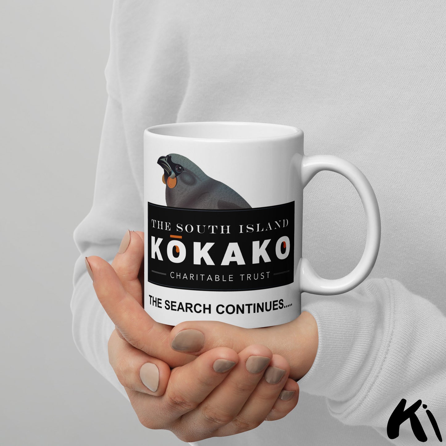 SOUTH ISLAND KŌKAKO Charitable Trust White Coffee Mug