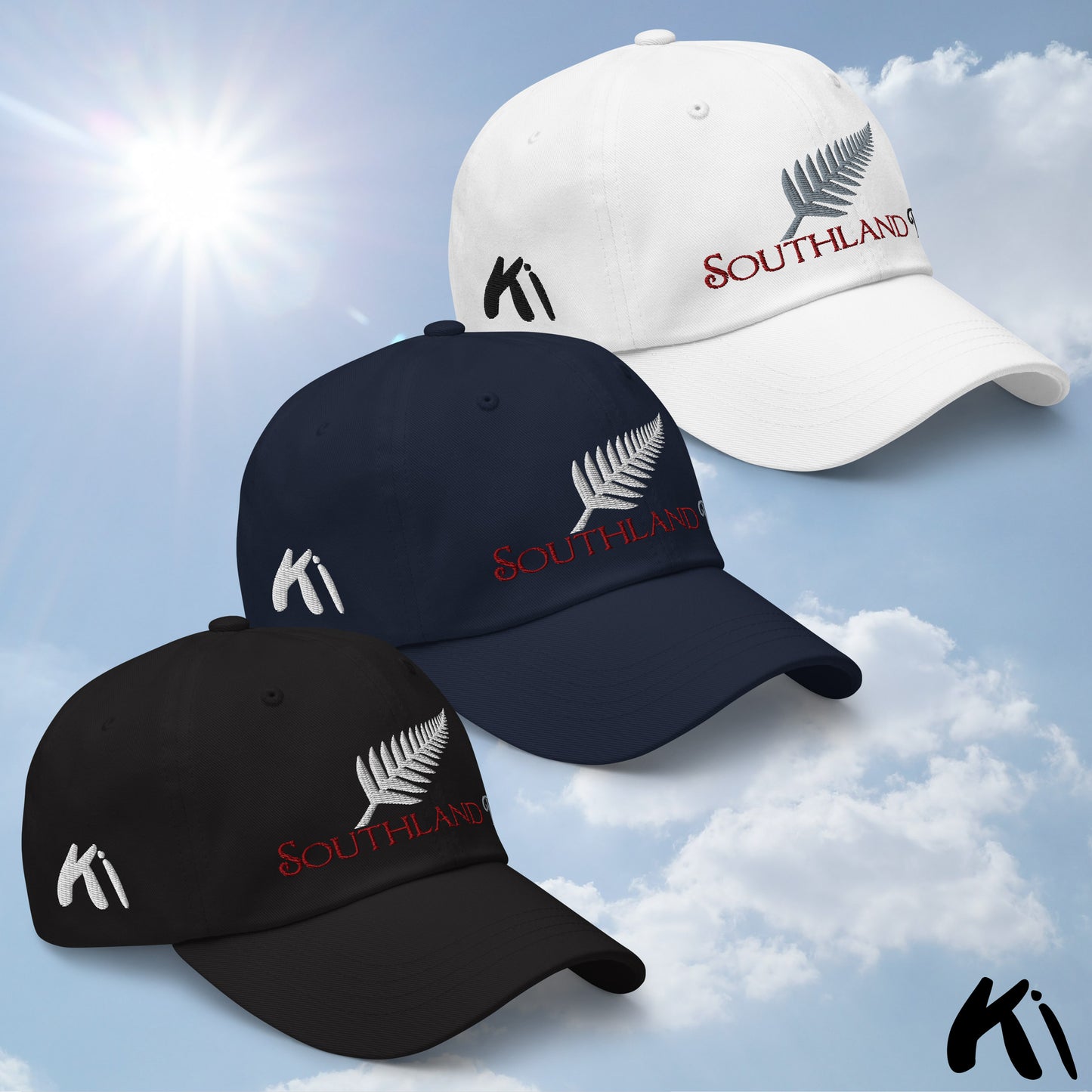 SOUTHLAND NZ Silver Fern Embroidered Cap / Dad Hat