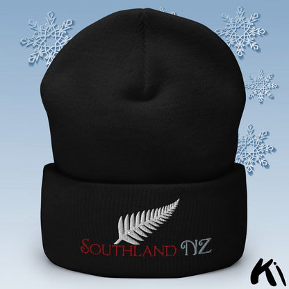 SOUTHLAND NZ Silver Fern Cuffed Beanie