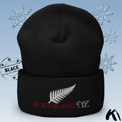 SOUTHLAND NZ Silver Fern Cuffed Beanie