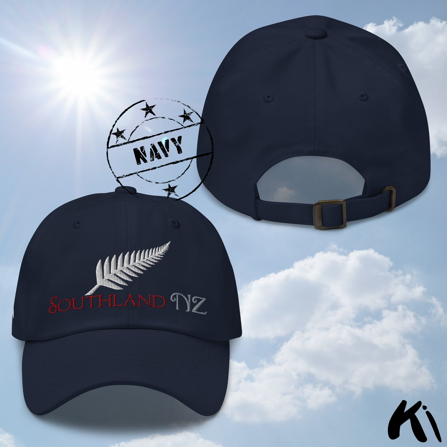SOUTHLAND NZ Silver Fern Embroidered Cap / Dad Hat