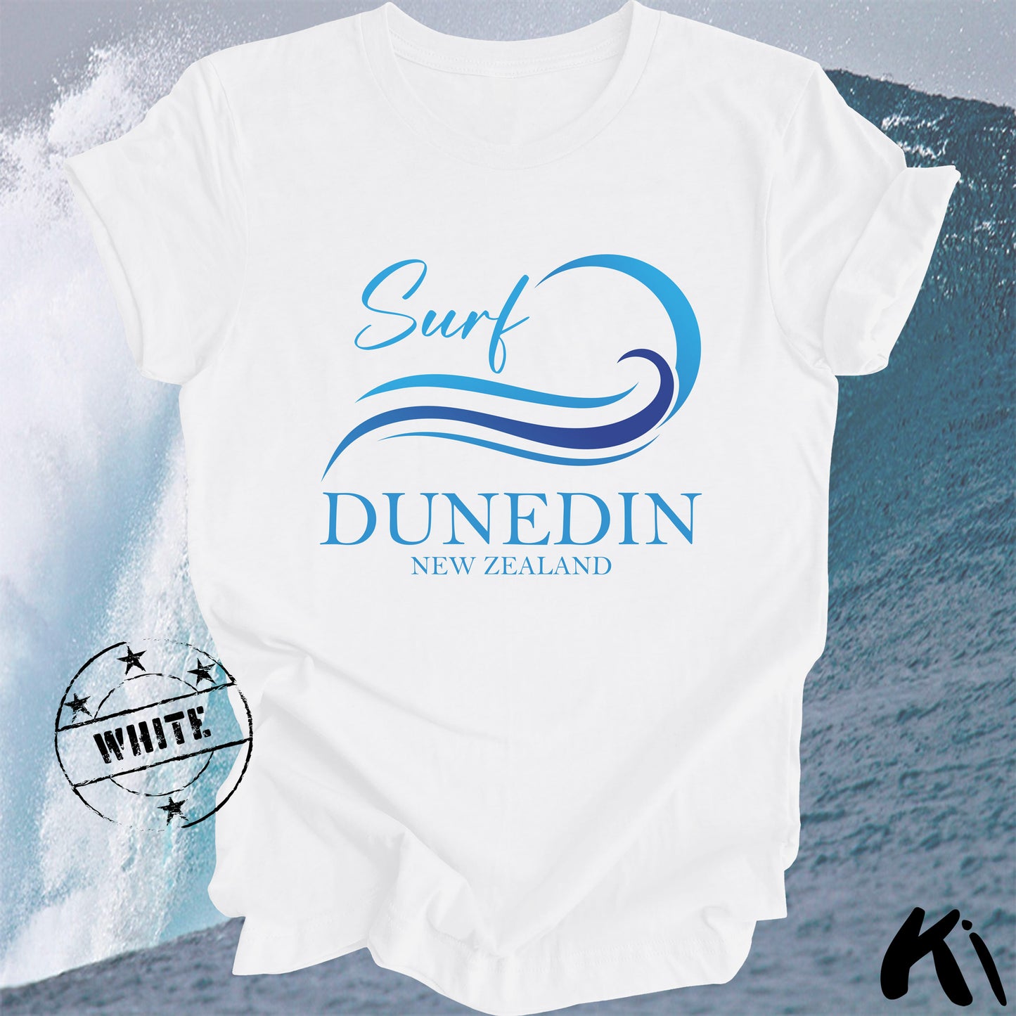 DUNEDIN New Zealand Surfing Wave Shirt