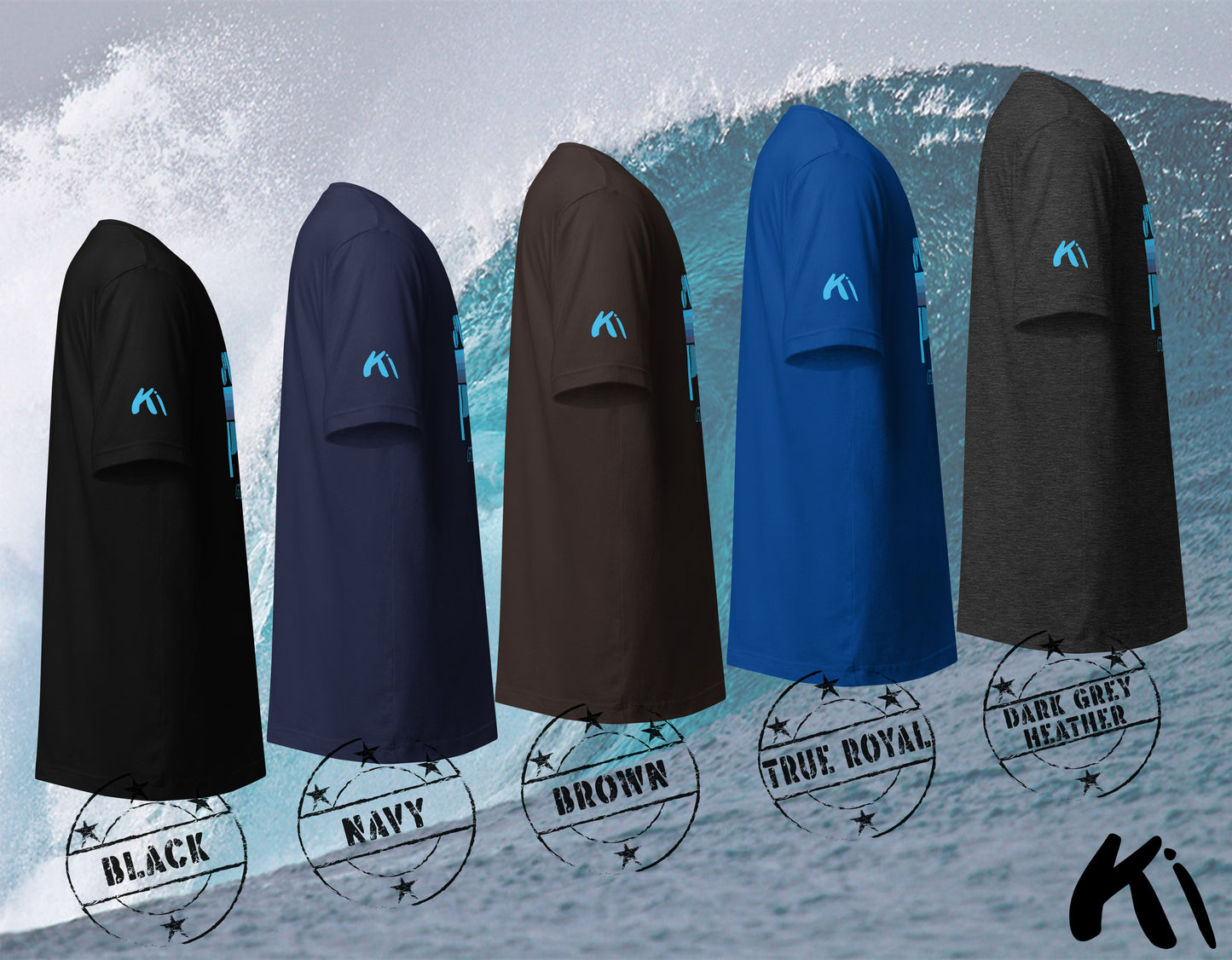 PIHA New Zealand Retro Surfing Wave Shirt
