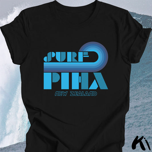PIHA New Zealand Retro Surfing Wave Shirt