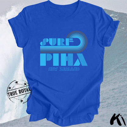 PIHA New Zealand Retro Surfing Wave Shirt