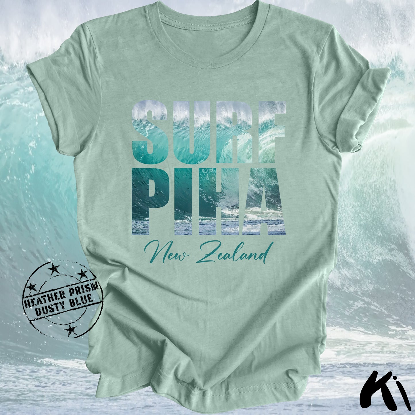 PIHA New Zealand Surfing Wave Shirt