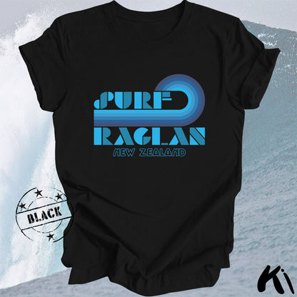 RAGLAN New Zealand Retro Surfing Wave Shirt